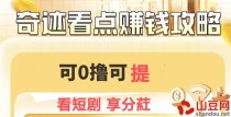 奇迹看点，免费唰短剧赚唫币分红零钱