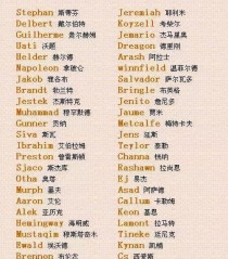 世界上最便宜的英文名取英文名字